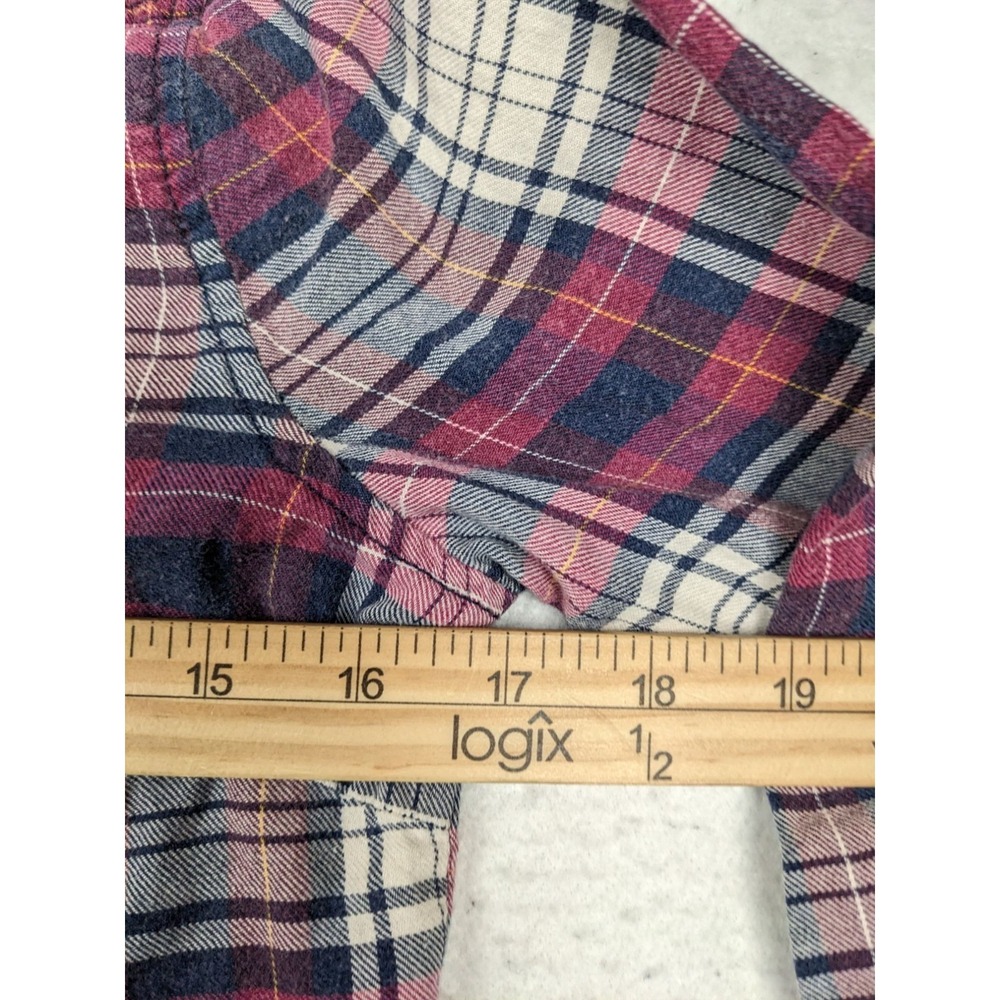 Dizzy Lissy Shirt Womens S Plaid Flannel Button Red Black Cotton - Picture 7 of 10